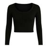 I Saw It First Womens/Ladies Ribbed Long-Sleeved Crop Top