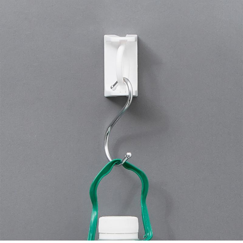 360° Rotatable Retractable Pole Fixator for Non-drilling Strong Adhesive Hooks Towel Rod Shower Curtain Rod Bracket