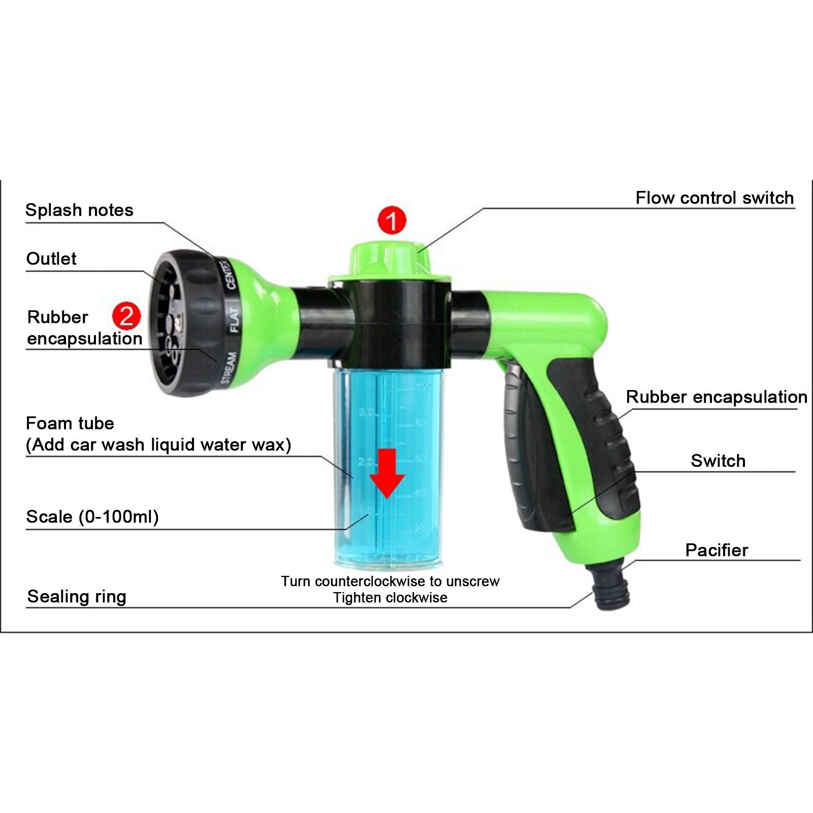 

Portable Auto Foam Lance Water Hose Nozzle Sprayer High Pressure Nozzle Jet Car Washer Sprayer Cleaning Tool Soap Dispenser belgium