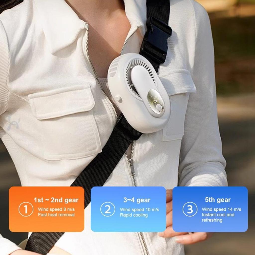 High-speed Waist-hanging Fan USB Portable Outdoor Construction Clip Waist Waist-hanging Charging Fan