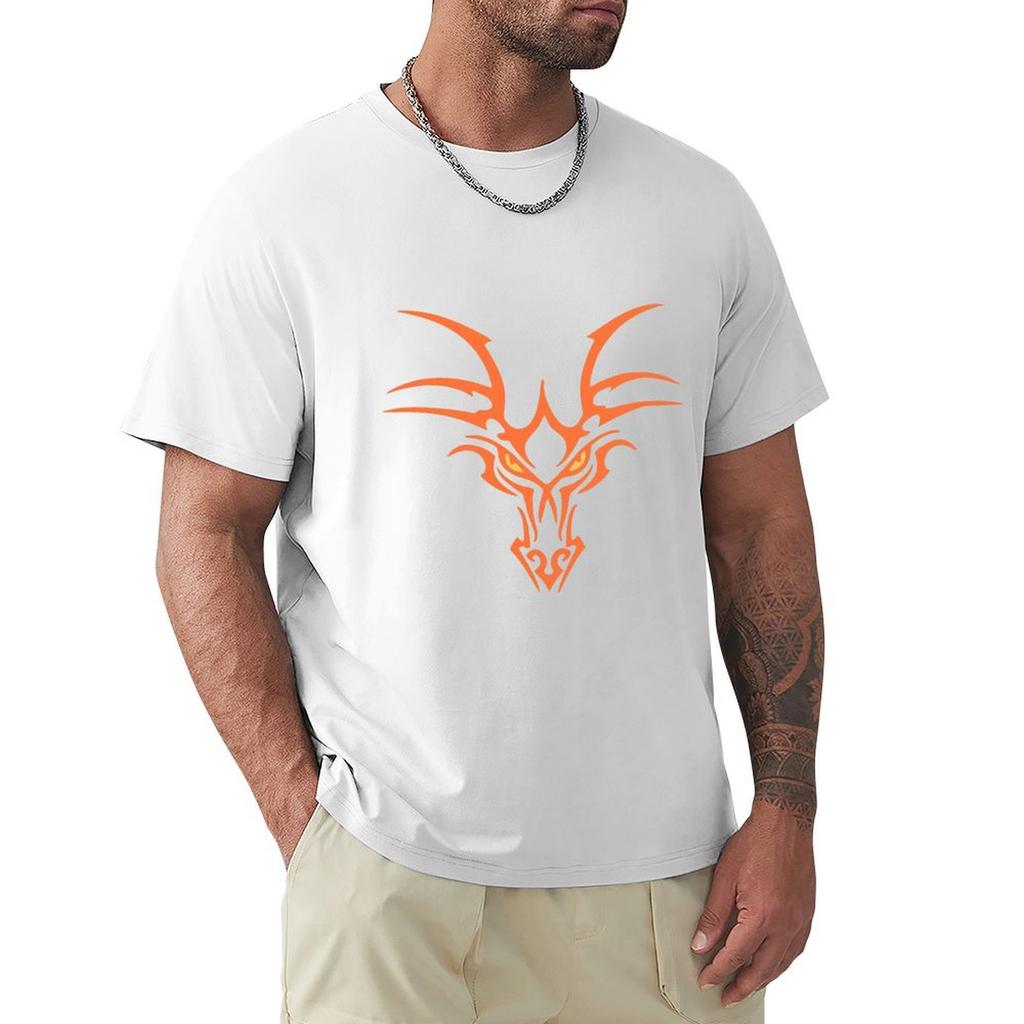 Dragon TShirt Basic Solid Color Casual Tee Shirt