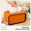Light Luxury PU Leather Tissue Box Cover Rectangular Desktop Napkin Organizer High-end Stylish Living Room Paper Storage Box