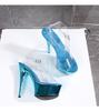 Electric Heel Artifact Stilettos - Women's 15CM Sky High Sexy Sandals, Waterproof Party Heels for Nightclub & Luxury Events