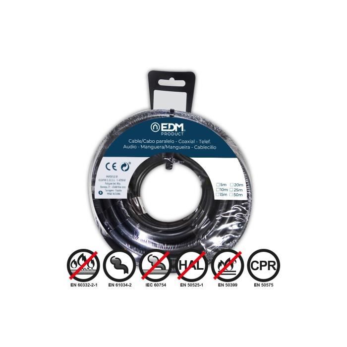 Flexibilní elektrický kabel 4mm černý bez halogenů 5m - GENERICKÝ