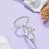 925 Sterling Silver Classic Style Moissanite Ring Sets Wedding Engagement Ring For Women Fine Jewelry Accessori