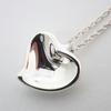 Pre-owned Tiffany 925 Full Heart Pendant Necklace j56-8