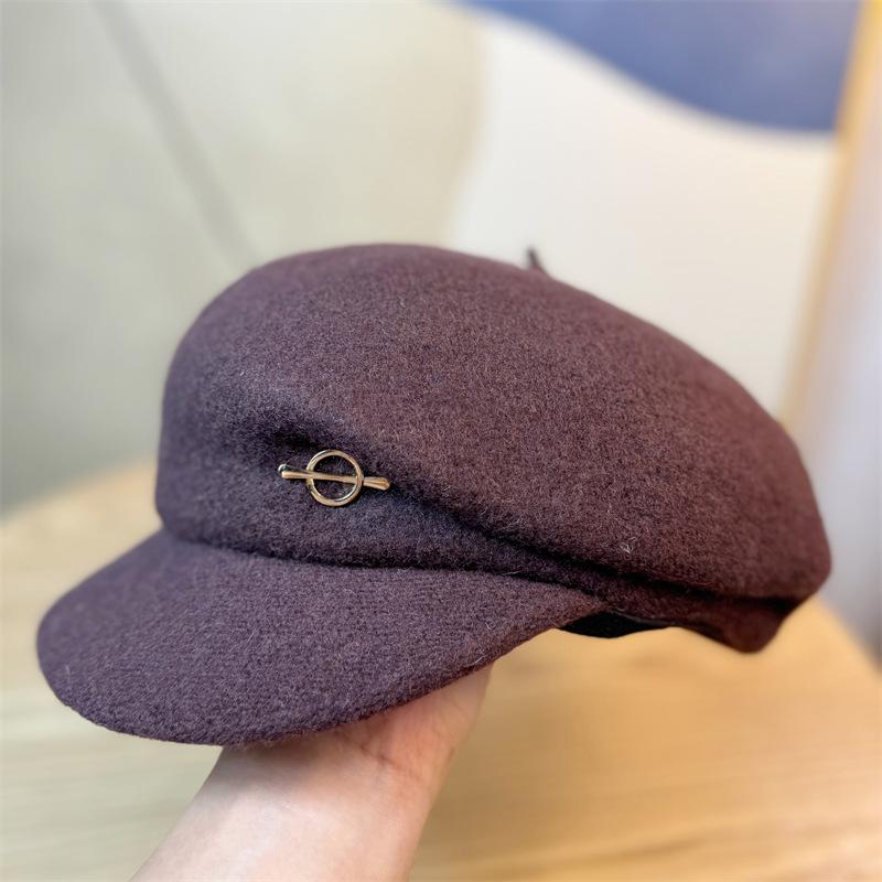 Vintage Britisk Caps Beret Høst og Vinter Ny Casual Malerberet