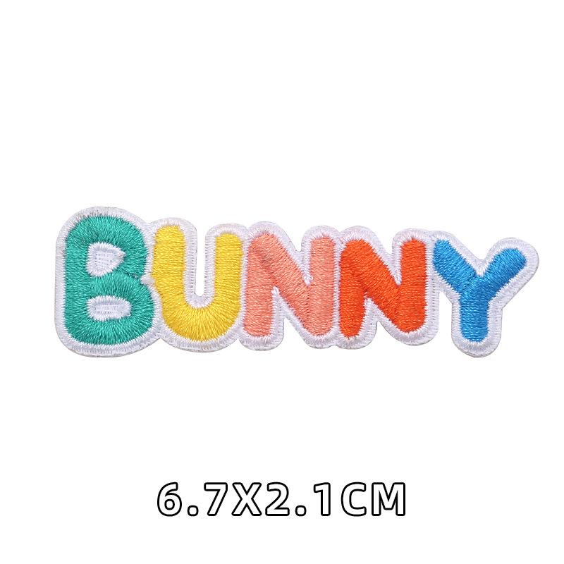 Cartoon Alphabet Embroidery Self-Adhesive Cloth Patch for Clothing Accessories