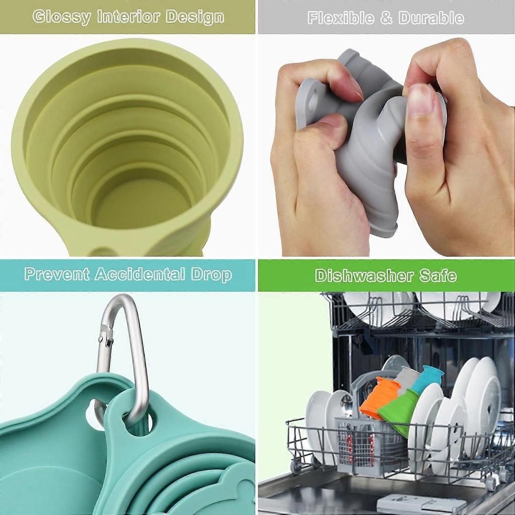 2025 Latest Model Collapsible Cup for Traveling, Silicone Foldable Cup, Camping