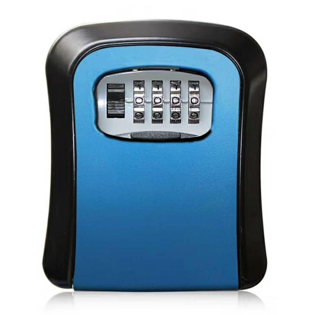 Temporary Key Storage Box for Construction Sites and Dorms with Anti-Theft Lock and Peephole