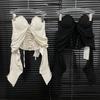 French High-end Strappy Fishbone Tube Top for Women Autumn Retro Pure Lust Hottie Slim-fitting Top