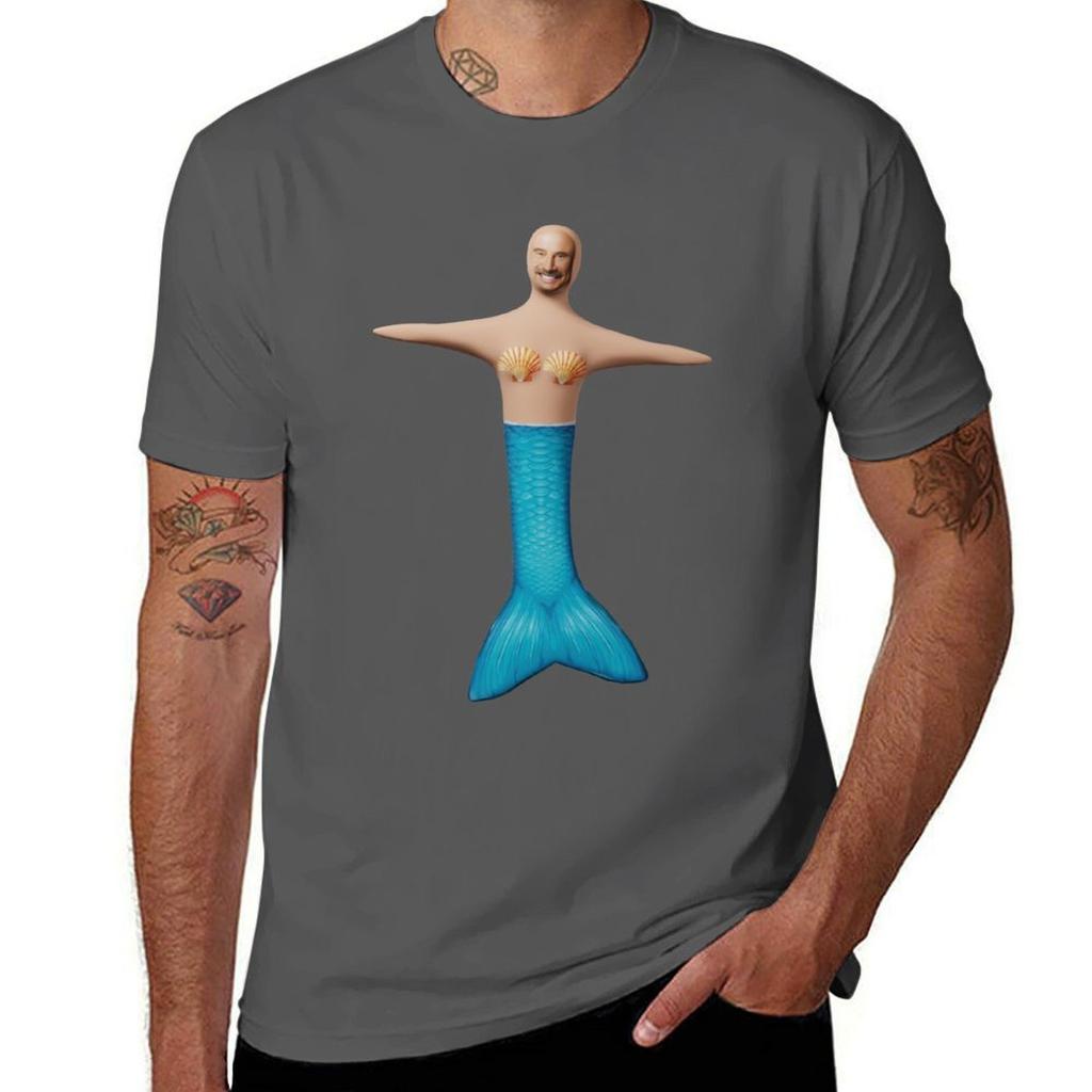 Dr Phil Mermaid Tshirt Breathable Basic Cotton Tshirt