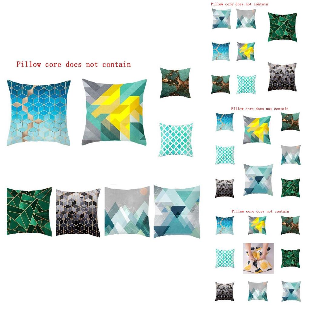 Drd28 Series Pillowcase Featuring Nordic Style And Geometric Grid Pattern Various Sizes Available