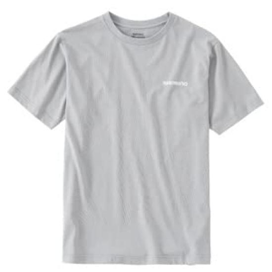 Shimano Organic Cotton Logo Medium T-Shirt, Gray,