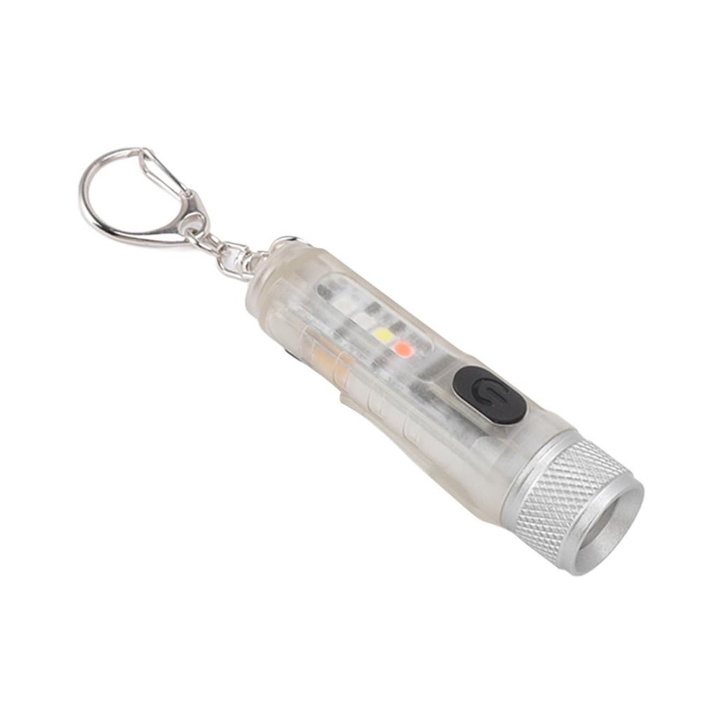 Strong Light Mini Keychain Flashlight Outdoor Portable Super Bright Multifunction LED Flashlight USB Rechargeable