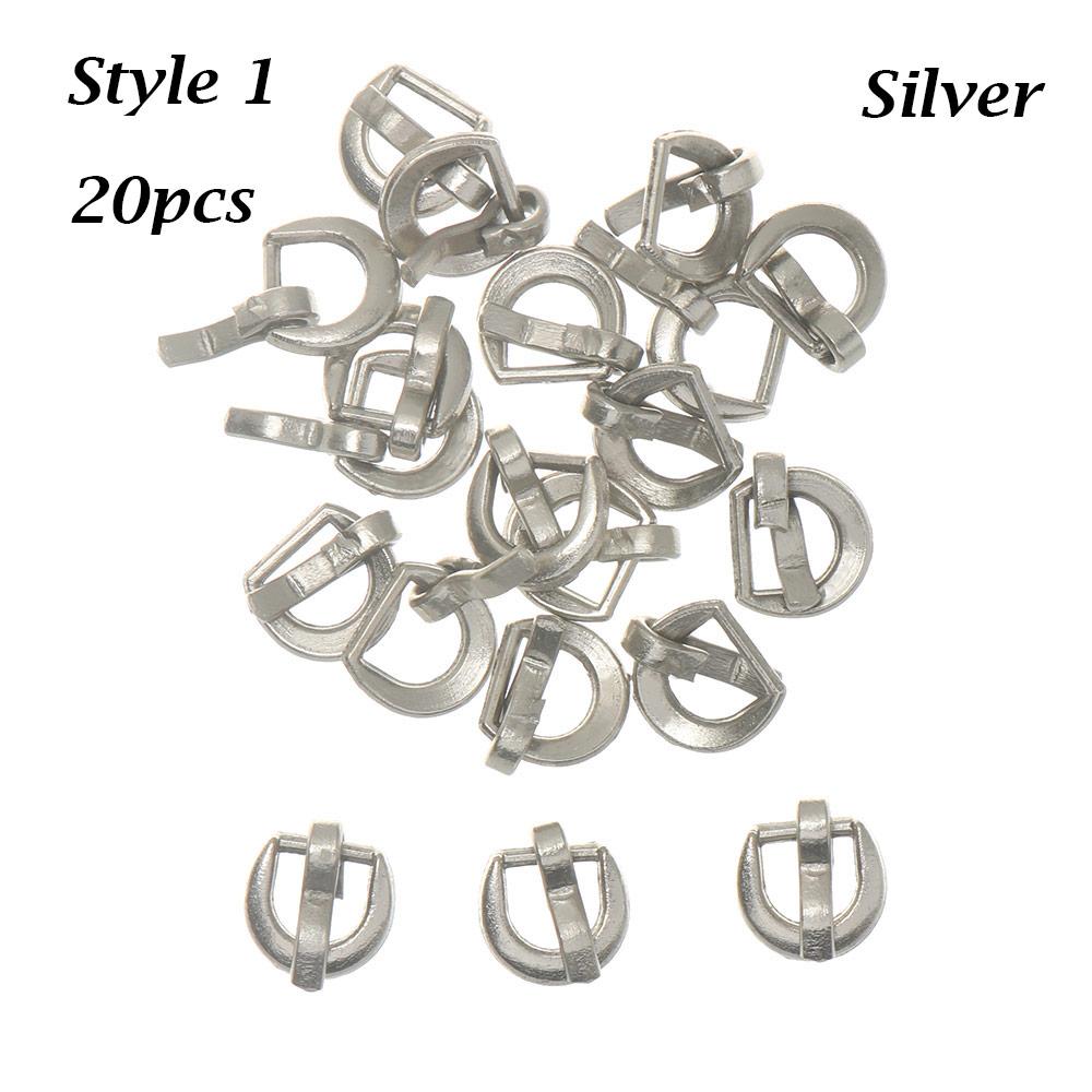 20pcs Tiny 7mm Tri-glide Belt Buckle Doll Bag Mini Ultra-small Buckles Button for DIY Handmade Doll Clothes Shoes Accessories