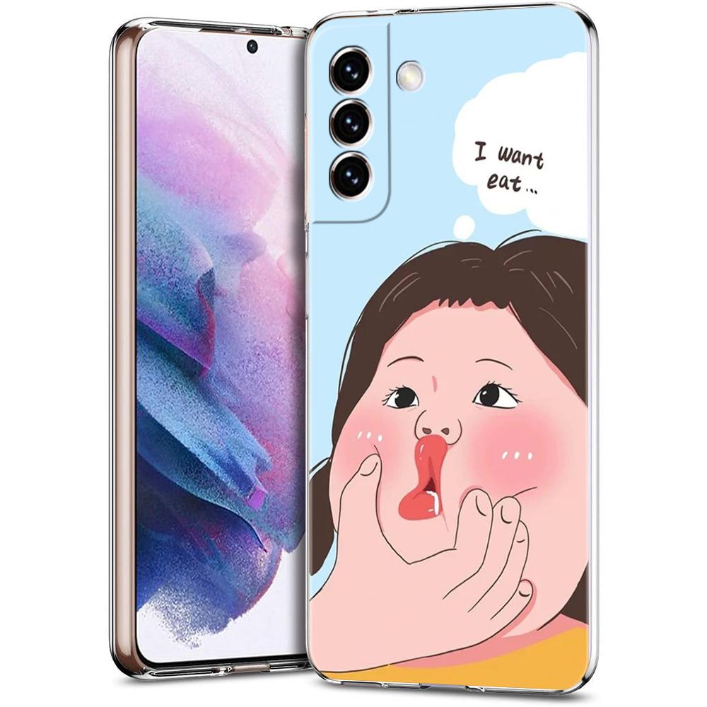 Cartoon Funny Boy Girl Couple Phone Case For Samsung Galaxy S24 Ultra S23 FE S22 S20 S21 5G S10 S9 Plus S10E S8 Soft Clear Cover
