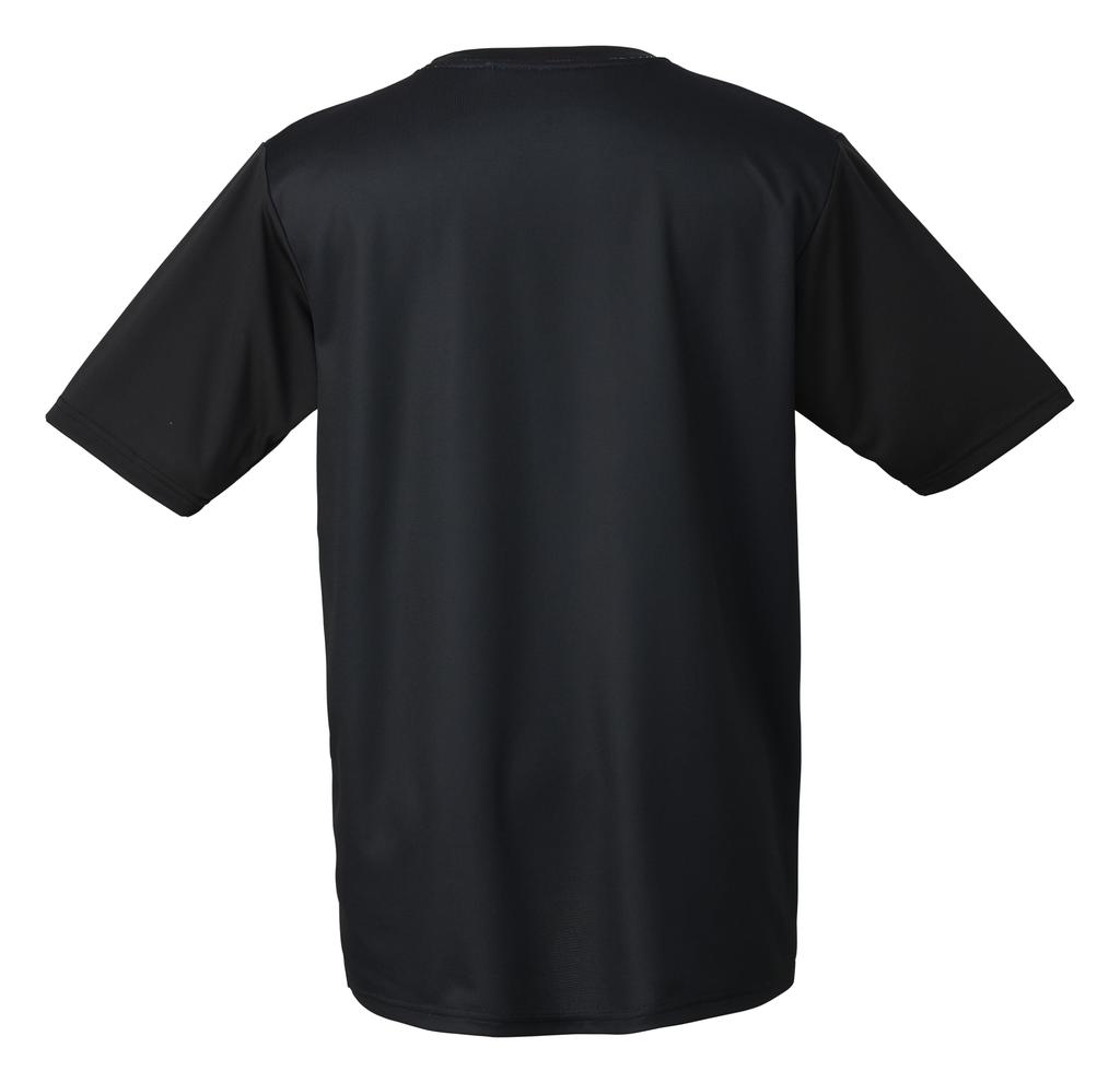 Dunlop Tennis Wear Badminton Short Sleeve Game Shirt Moisture Absorbent Quick Drying DAP1400 2024SS Black XO [DUNLOP]