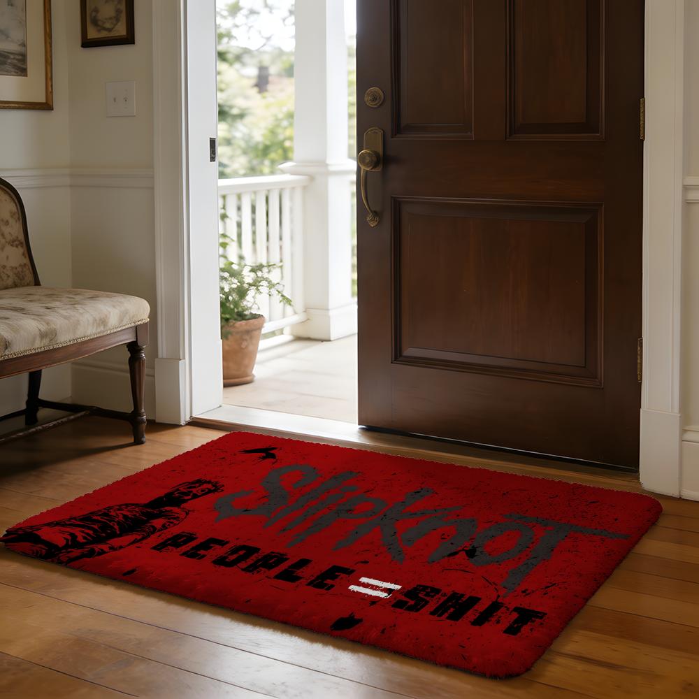 Band SslipknotS Classic Popular Long Floor Mat Soft Flannel Absorbent Mat Non-Slip Rug Home Bedroom Bathroom