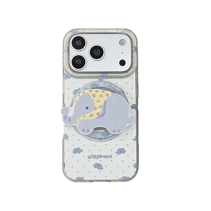 Cartoon Cherry Elephant Magnetic iPhone Case for iPhone 17/16 Pro Max/15/14