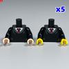 10pcs MOC Bricks Suit Chef doctor Body Part Torso Building Blocks Accessories Assembles Particles Toys Gifts