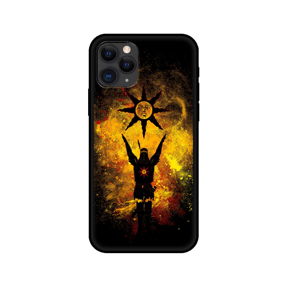 Black tpu case for iphone 5 5s se 2020 6 6s 7 8 plus x 10 XR XS 11 12 mini pro MAX back cover Praise the Sun Dark Souls