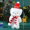 Capybara Christmas Keychain Cute Red Scarf Bear Doll Keyring Hanging Mobile Phones Bag Pendant Christmas Party Small Gifts Decor