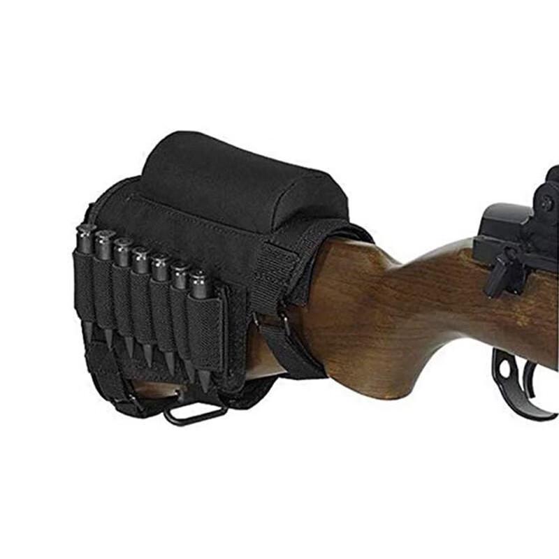 Tactical Rifle Stock Pouch with Cheek Rest