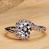 Fashion Sliver Jewelry Crystal Rhinestone Paved Finger  Ring US SIZE 5. 6.7.8
