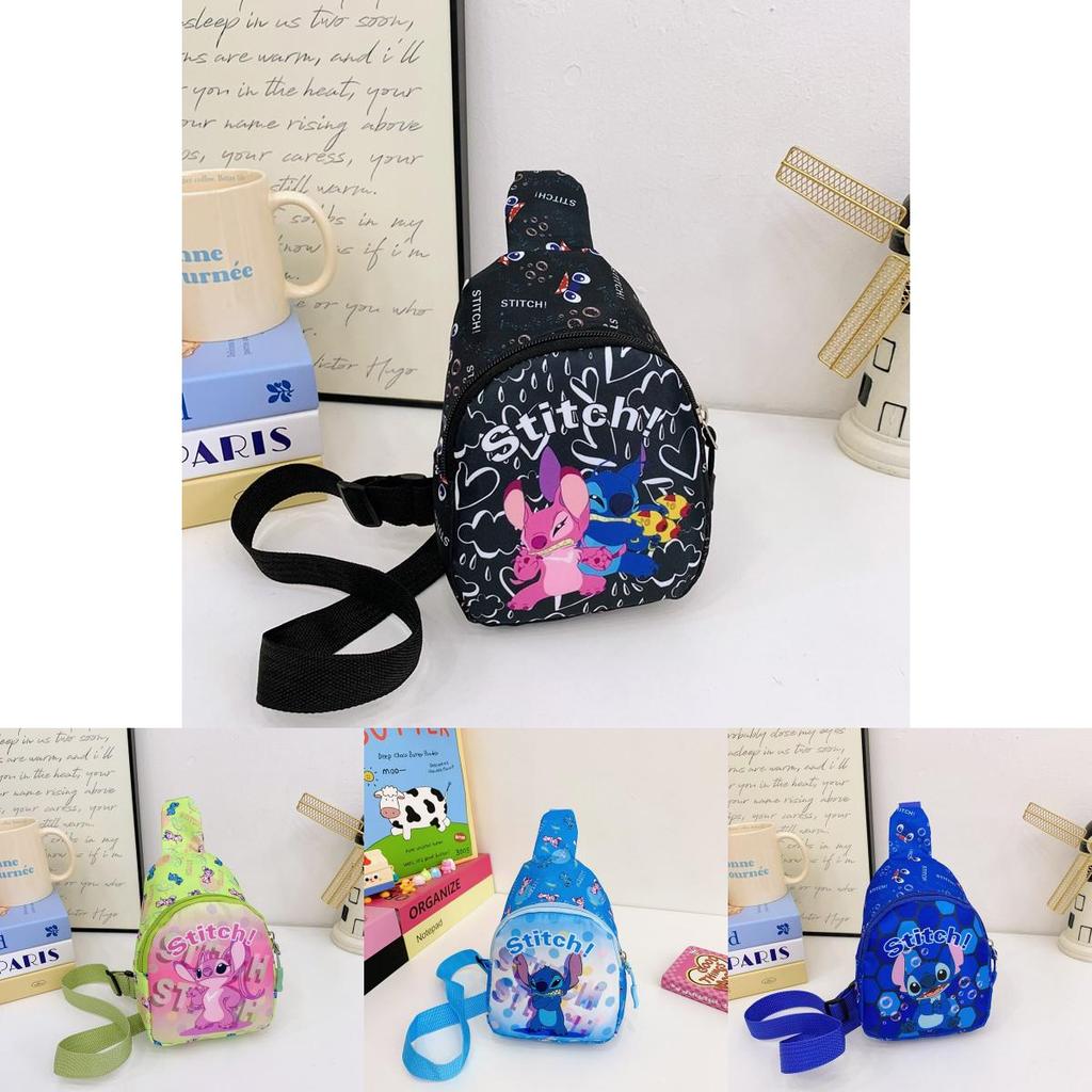 Stitch Kids Mini Crossbody Bag With Durable Nylon Material For Preschool Children