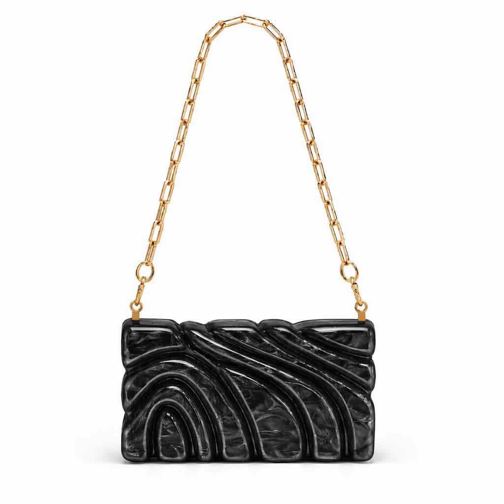 Damen Schräg-Schultertasche, Speziell geformte Muschel Acryl Tasche, Mode Hochzeits-Dinner Clutch Tasche
