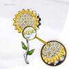 Charms Pr 925 Sunflower Pendant Bead Beads Colorful Zircons