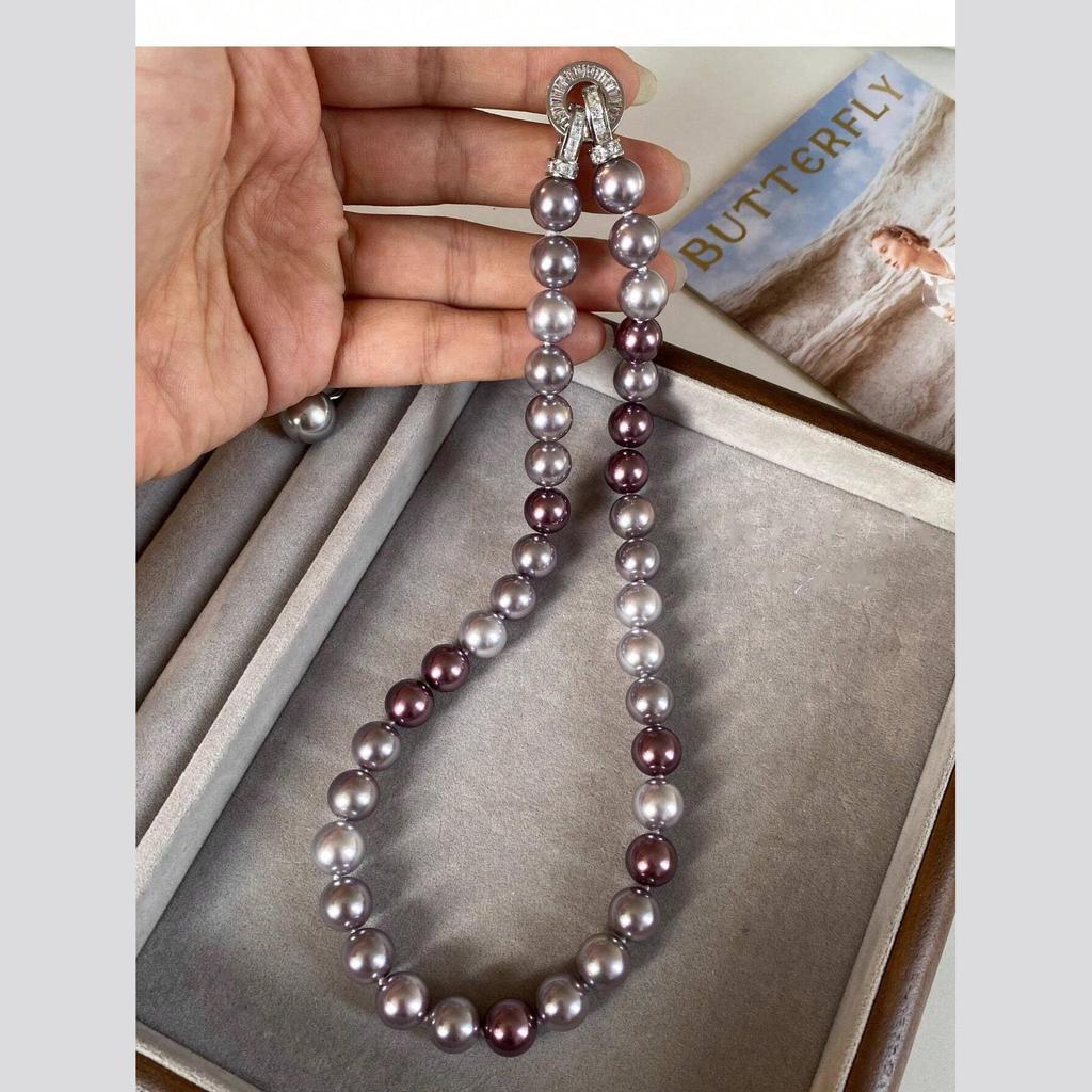 2025 Versatile Purple Pearl Necklace for Women – Perfect for Daily Wear & Valentine's Gift