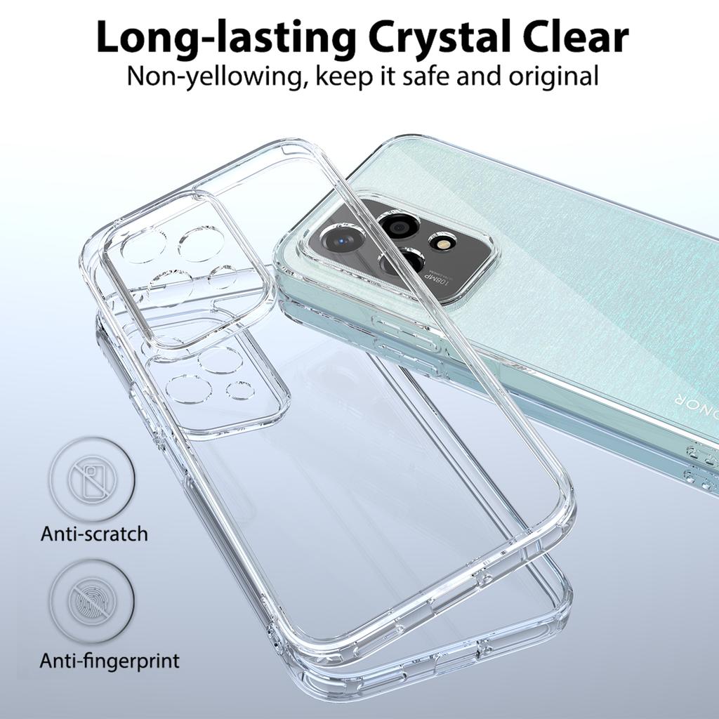 For Honor 200 Lite Clear Phone Case TPU+Acrylic Shockproof Phone Back Cover