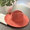 LIDHAY Western Style Suede Hat, Unisex Wide Brim Fedora Hat, Felt Panama Hat, Rancher Hat LIDHAY Western Style Suede Hat, Unisex