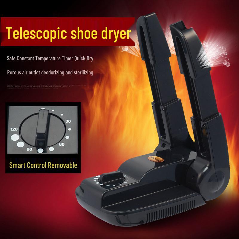 Smart Folding Shoe Dryer with UV Ozone Disinfection and Timer Function
