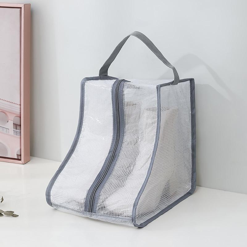 Boot Storage Bag Waterproof Dustproof Transparent Shoes Protection Bag Zippered Portable Boots Pocket Household Travel Storage