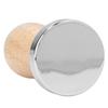 Coffee Tamper Detachable Food Grade Stainless Steel Flat Bottom Coffee Powder Press Hammer with Wooden Handle