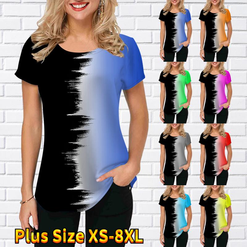 Buy Women Summer T Shirt Print Short Sleeve Tees Casual Printed Tops at