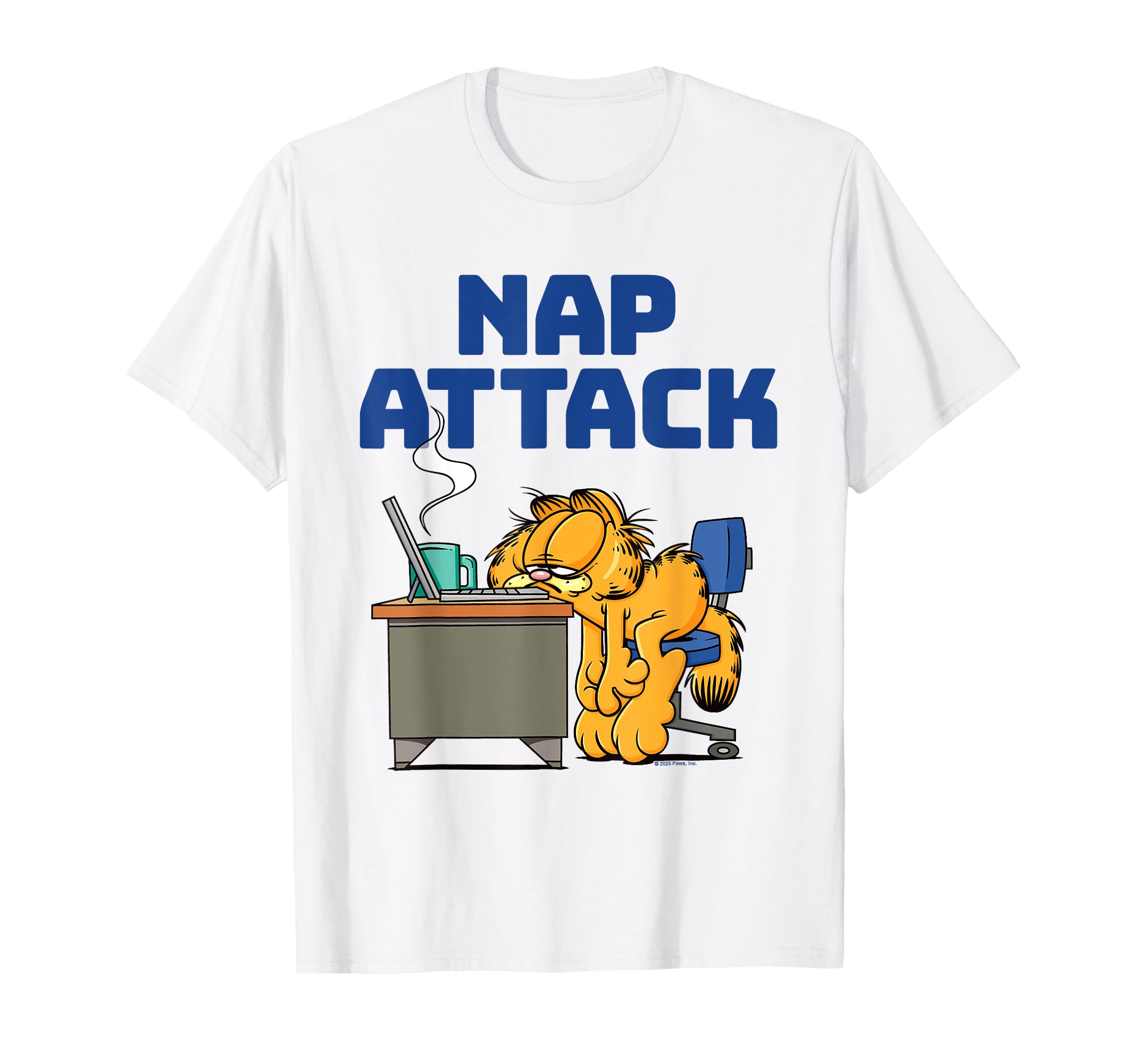 

Garfield Nap Attack Office Work T-Shirt белый
