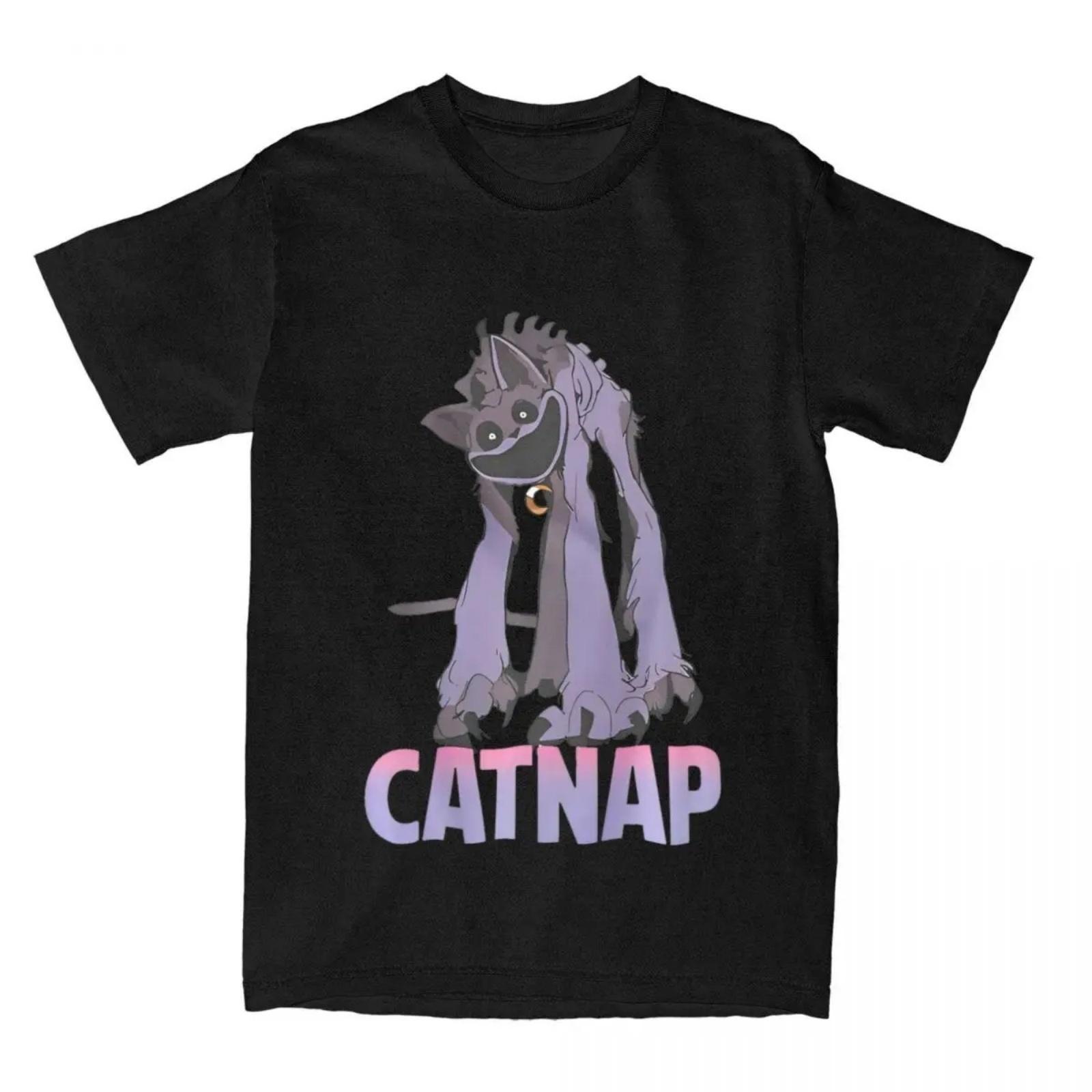 

Men Women Funny Cute Vintage CATNAP Monster Graphic Shirts Merchandise Funny Pure Cotton T Shirts Tee Clothing Christmas Gift XXXXXL різнокольоровий