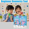 1/2 Sets Pull String 3D Geometry Learning Book with 12 Solids DIY 3D Geometry Model Kit with Braided Rope Volume Surface Area Formulas Teaching Toy