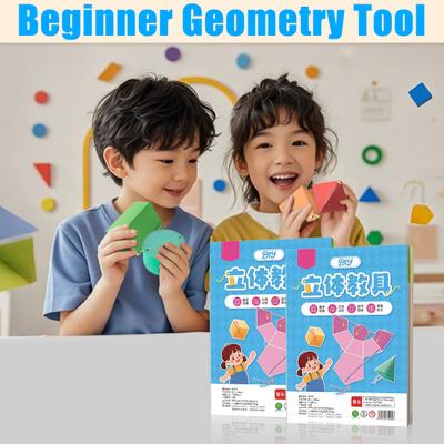 1/2 sady Tahací šňůrka 3D Geometrie Učebnice s 12 tělesy DIY 3D Geometrická modelová sada s pletenou šňůrou Vzorce pro objem a povrch Učební hračka