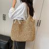 Yogodlns Woven Beach Bag Vintage Handmade Woven Shoulder Bag Raffia Rattan Bags Bohemian Ladies Summer Travel Vacation Casual Tote Bag
