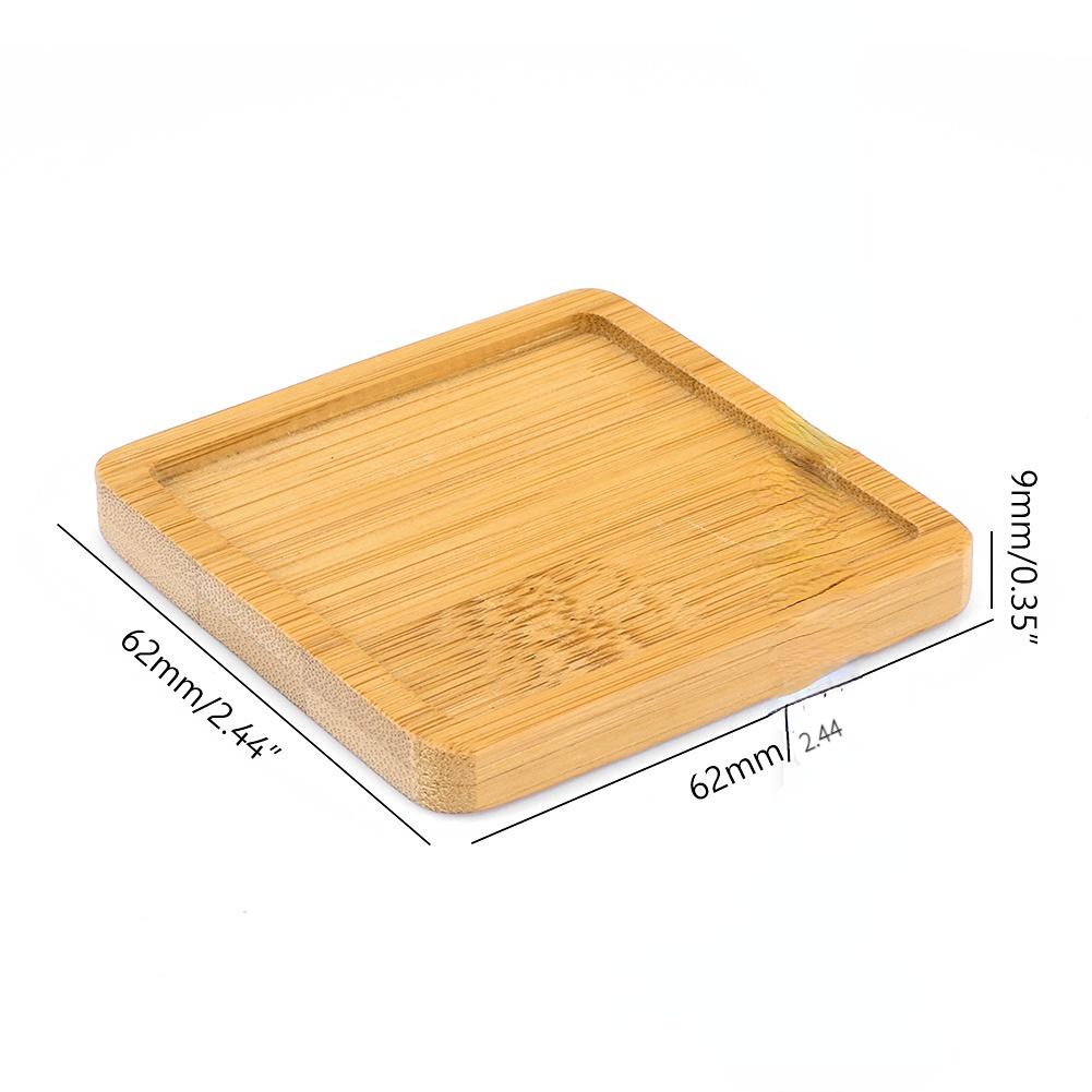 14 Style Round Square Flower Pots Planter Bamboo Tray Wood Gardening Supply Holder Home Decor Anti-Fade Simple Elegant Design