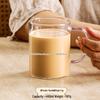 High-Temperature Resistant Borosilicate Glass Cup with Flat Bottom, Lid, and Handle - Explosion-Proof for Tea or Milk