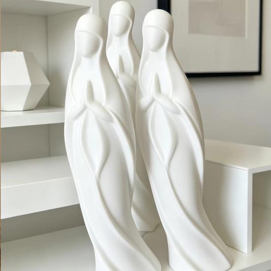 Statua della Vergine Maria Stampata 3D Statuetta Religiosa Cattolica di Santa Maria Scultura della Beata Madre per Arredamento Casa