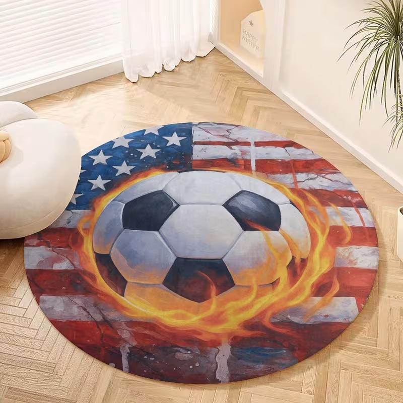

Football Diatom Mud Carpet World Cup Absorbent Non-slip Sofa Blanket Coffee Table Mat 40*40cm (skin-friendly suede)