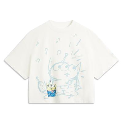 Li Ning X Disney Toy Story Series Graphic American Vintage Casual Fashion Comfortable Breathable Loose Round Neck Short Sleeve T-Shirt AHSV690-1