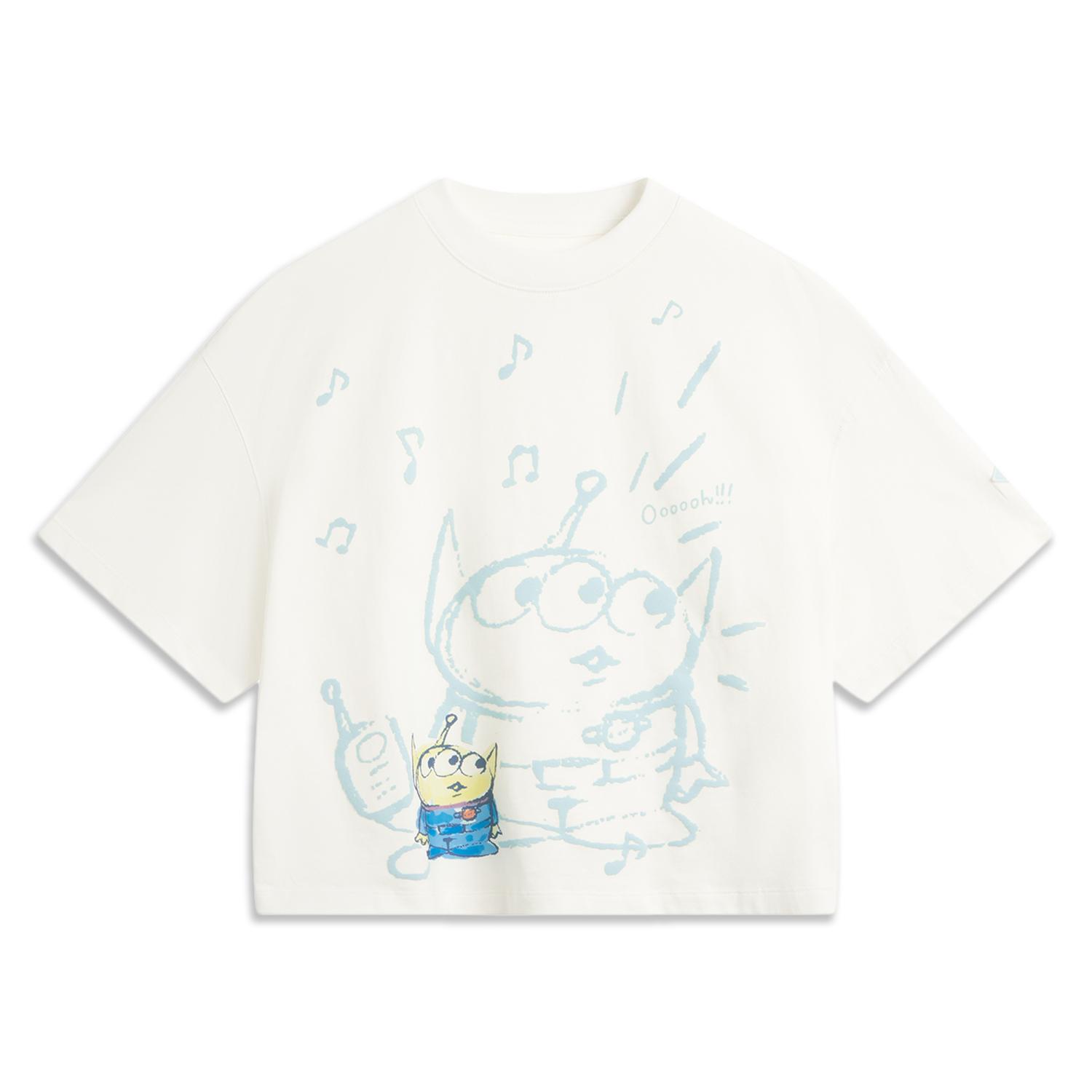 

Li Ning X Disney Toy Story Series Graphic American Vintage Casual Fashion Comfortable Breathable Loose Round Neck Short Sleeve T-Shirt AHSV690-1 S